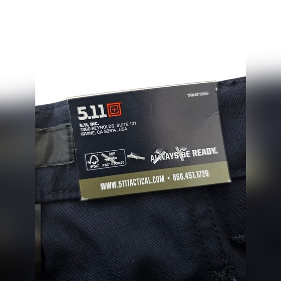 5.11 Tactical Taclite Pro Pants Men's 34x30 Navy Blue Regular Fit Ripstop Teflon - Picture 4 of 10
